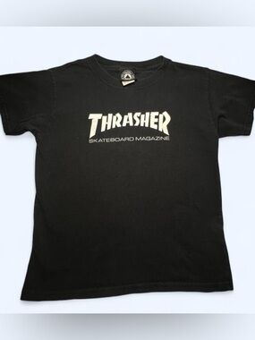Thrasher Skateboard Magazine Black Graphic Logo Baby Tee